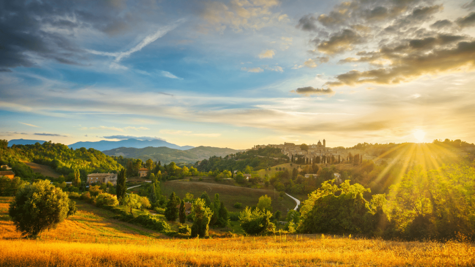 A landscape in Italy.